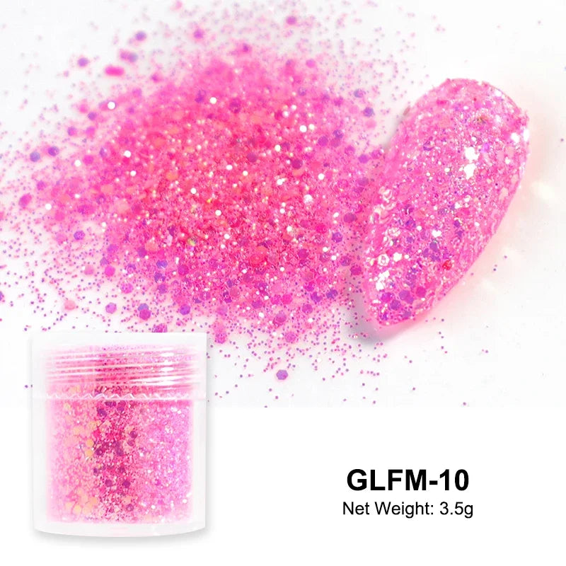 Neon Sugar Nail Glitter – Colorful Candy Coat Powder