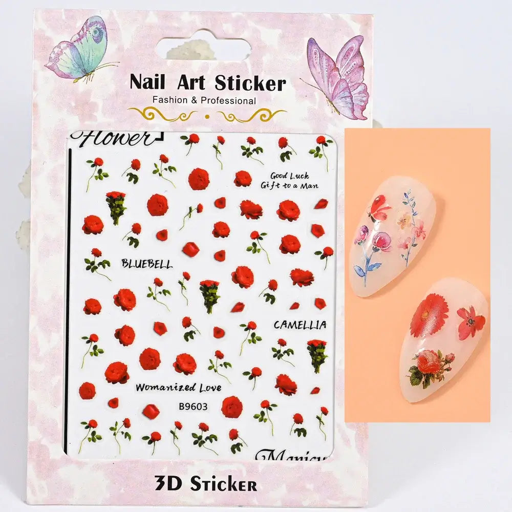 Daisy Flower Nail Stickers – Chic Elegant Summer Nails