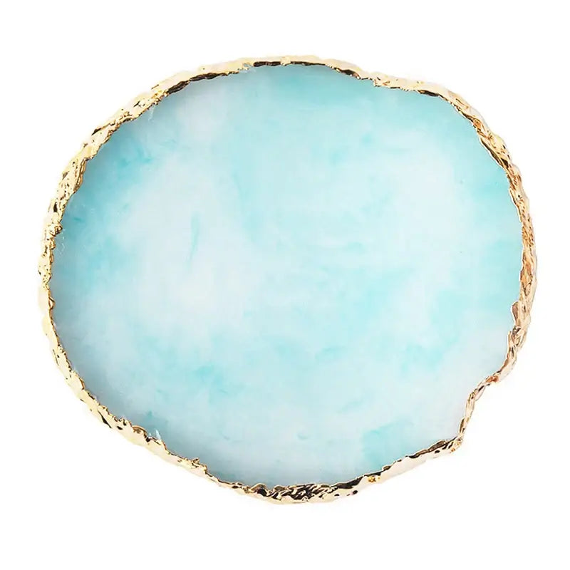 Nail Art Palette – Resin Agate Stone Mixing & Display Tool for Gel Polish