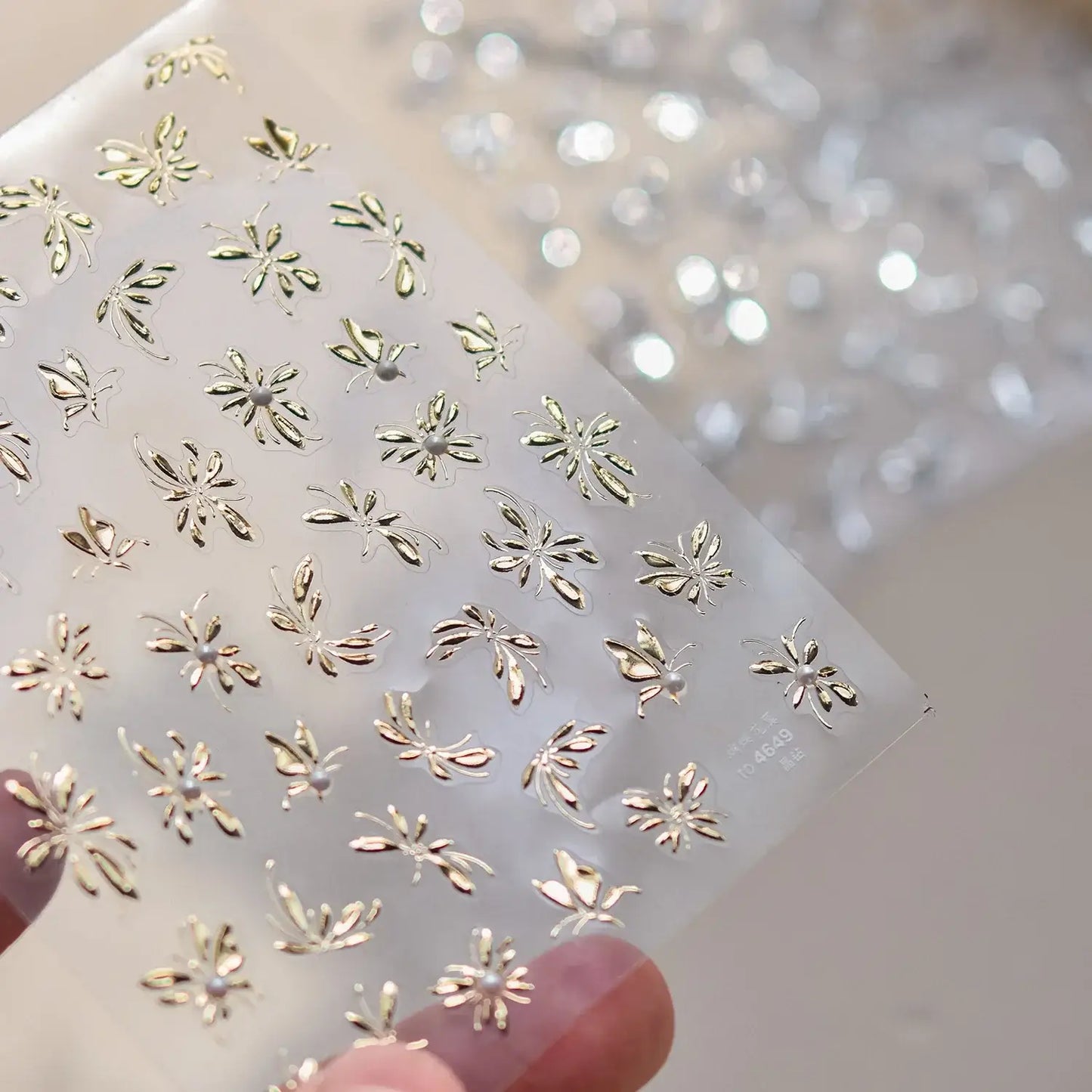 5D Flower Nail Art Stickers for DIY Manicure