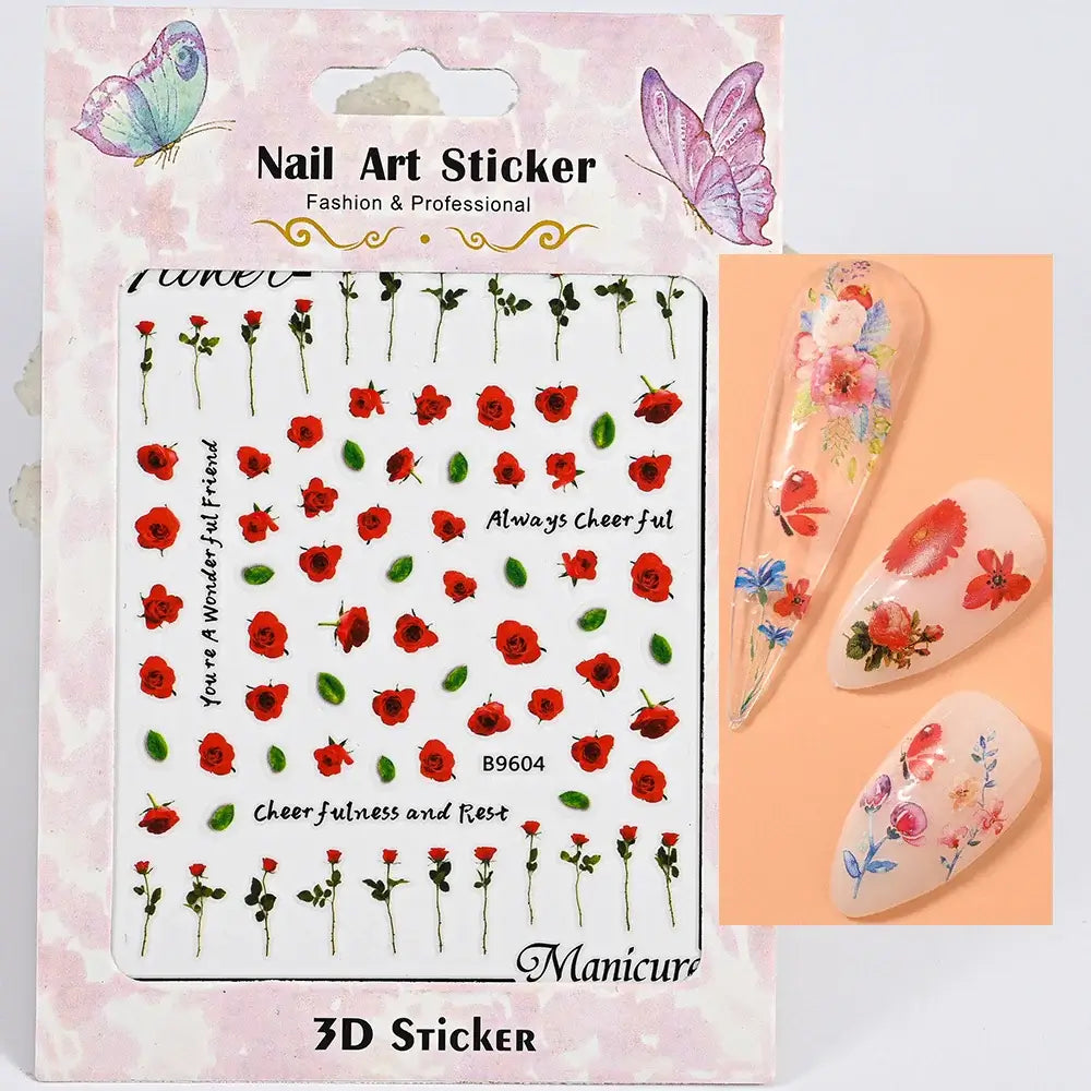 Daisy Flower Nail Stickers – Chic Elegant Summer Nails