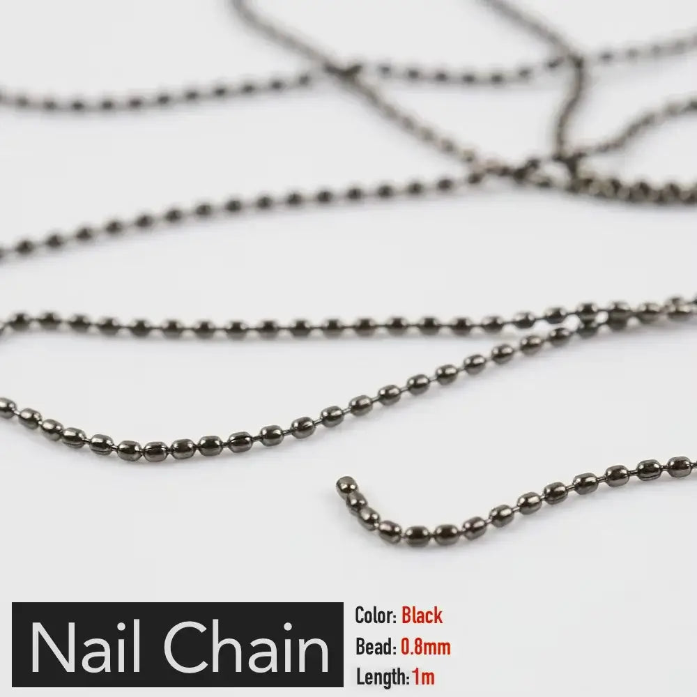 Nail Chain with Rose Gold & Silver Pixie Stone Beads