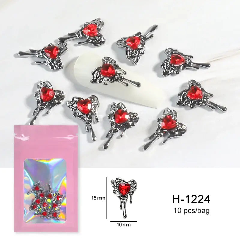 Halloween Nail Charms – 3D Ghost, Skull, Pumpkin in Gold/Silver