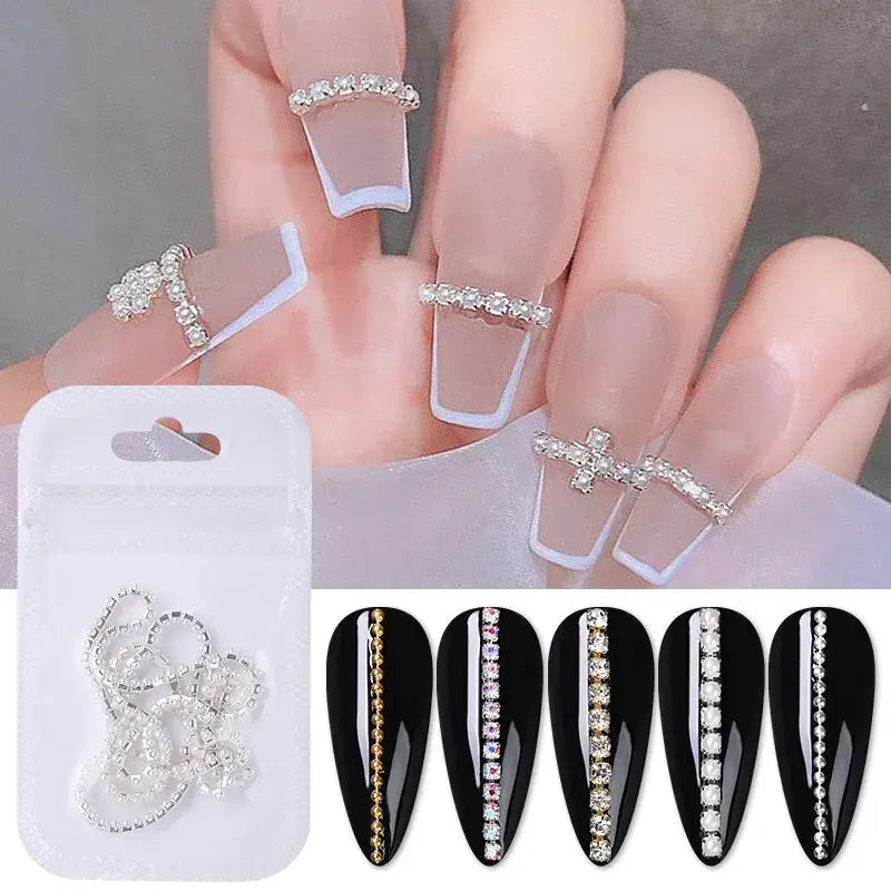 Nail Rhinestone Chains – 3D Crystal Nail Art Decorations