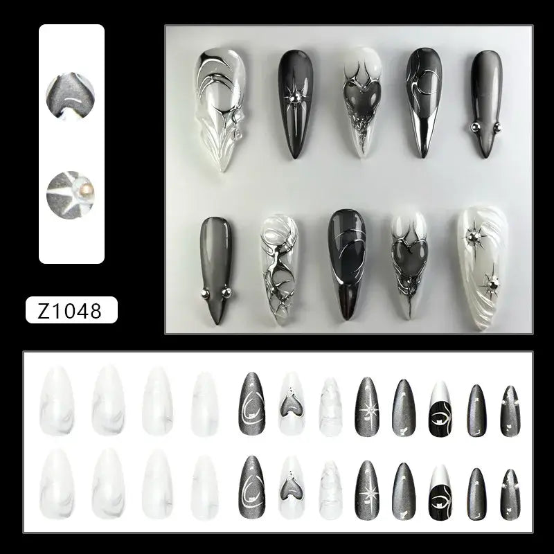 PRESS ON NAILS – French Almond Shaped