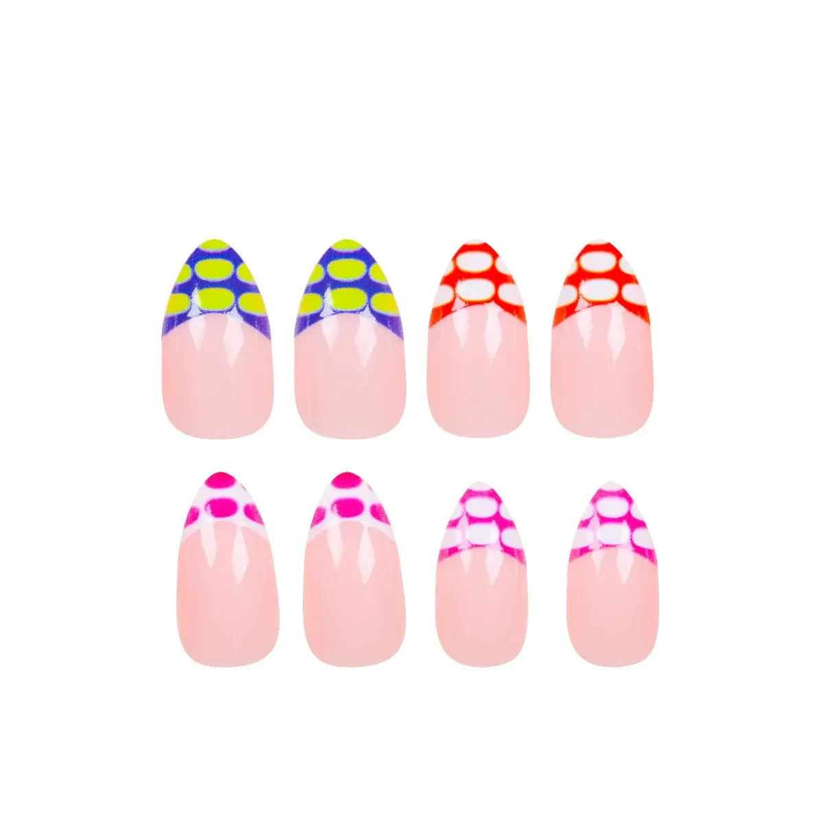 View details for Almond Press-On Nails – Mixed Stripe French Tips (24 Pcs) Almond Press-On Nails – Mixed Stripe French Tips