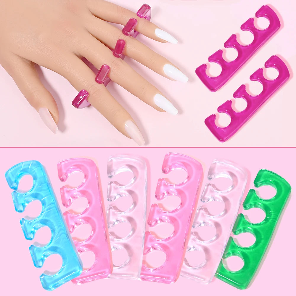 Silicone Toe Spreaders – 2 Pcs Soft Gel Toe Separators for Nail Polish Application