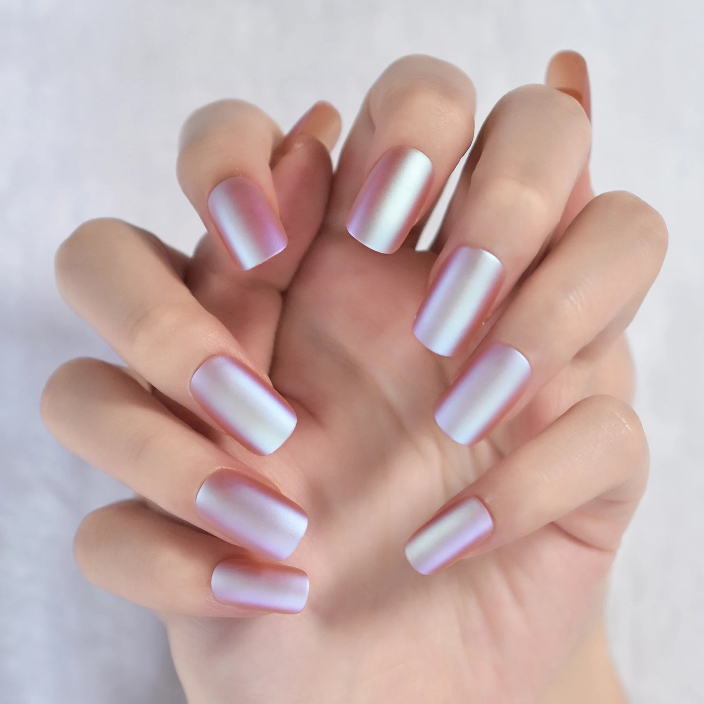 Solid Color Press On Nails | Medium Square Reusable