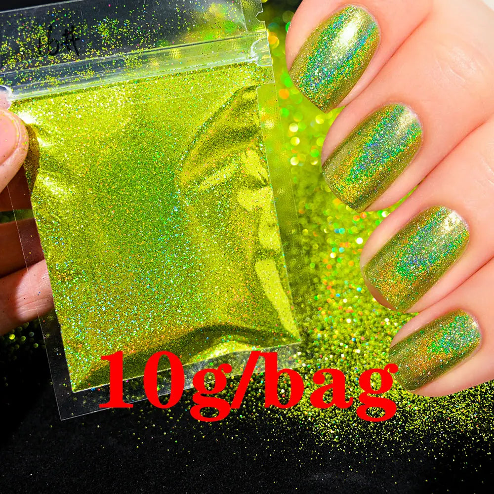 Glow in the Dark - Holographic Sugar Nail Powder 10g