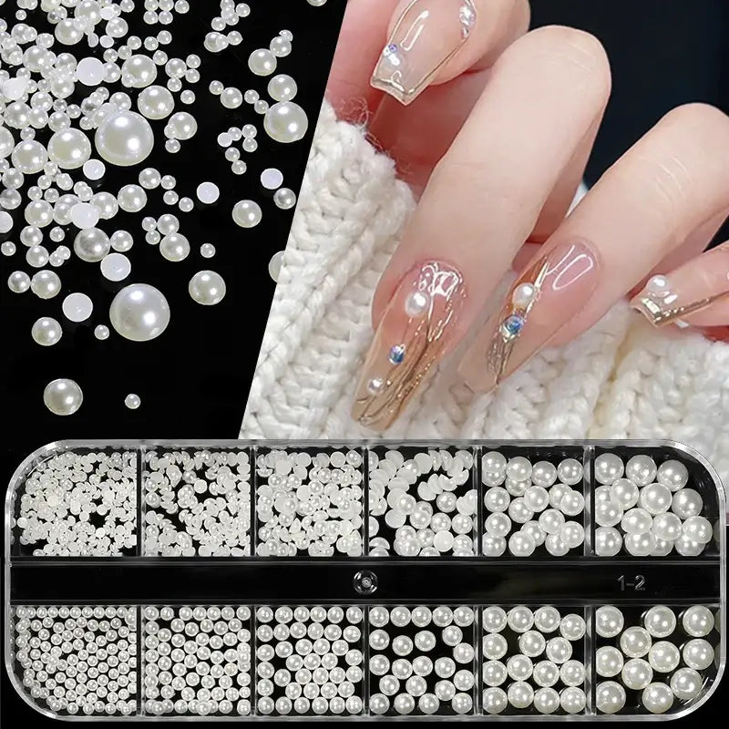 Caviar Beads Nail Jewels – Pearls & Rhinestones