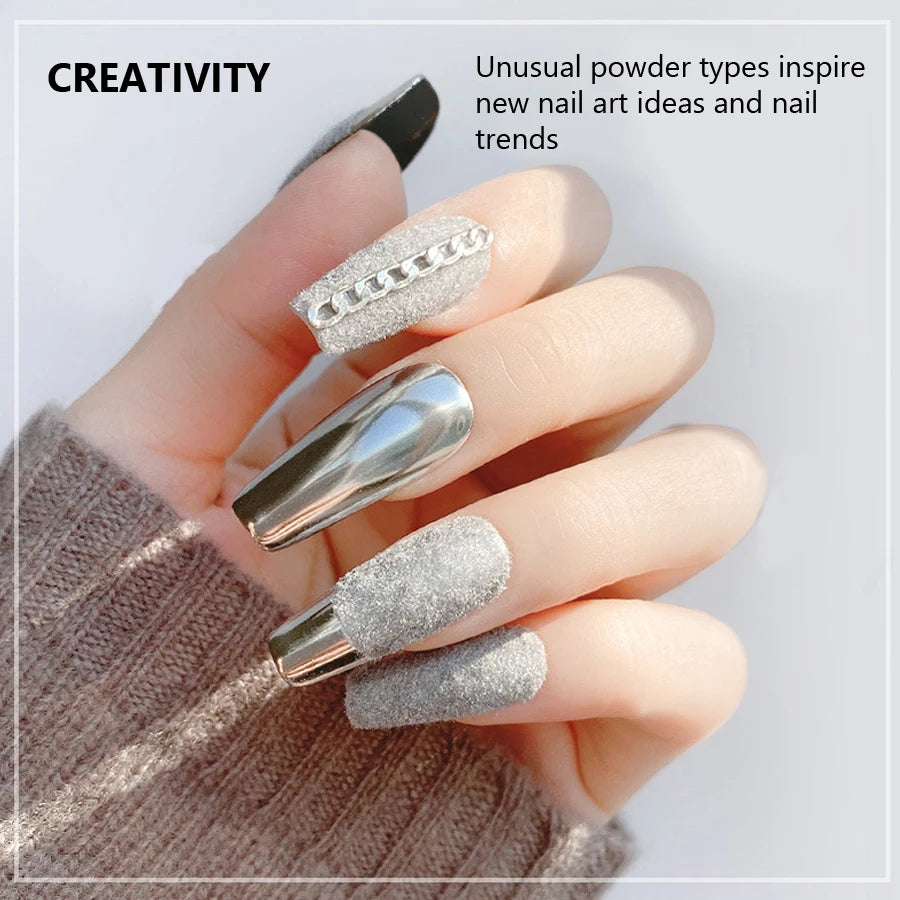 Velvet Flocking Powder – 12 Color Nail Art Set