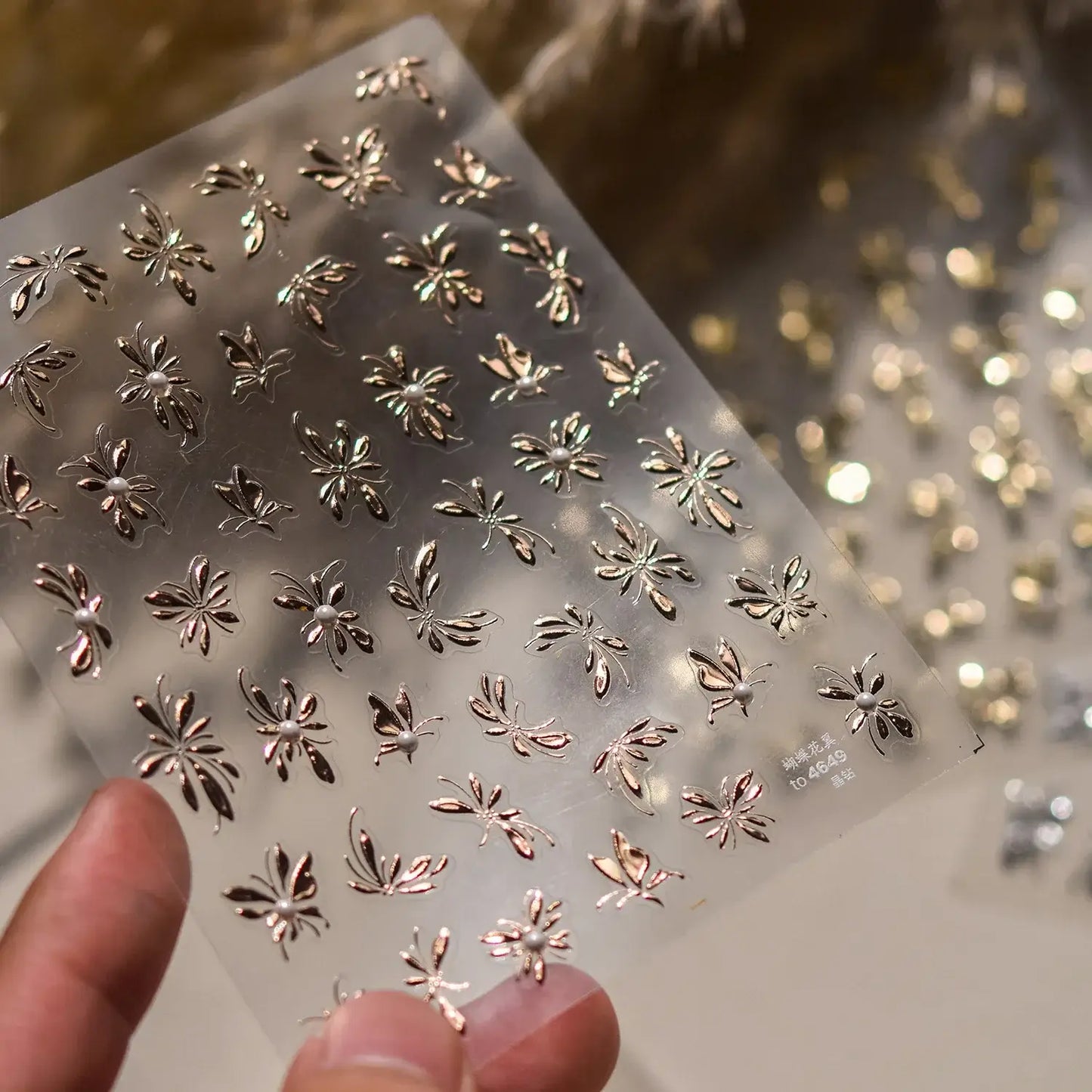 5D Flower Nail Art Stickers for DIY Manicure