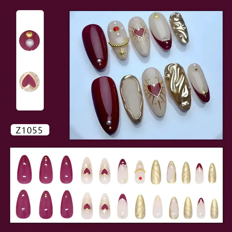 PRESS ON NAILS – French Almond Shaped