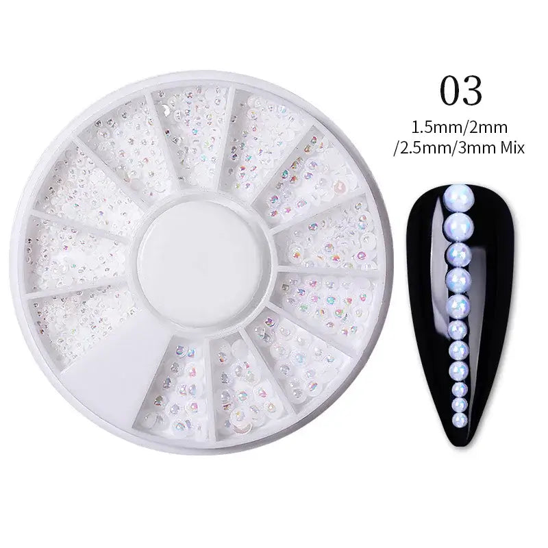 Caviar Beads Nail Jewels – Pearls & Rhinestones