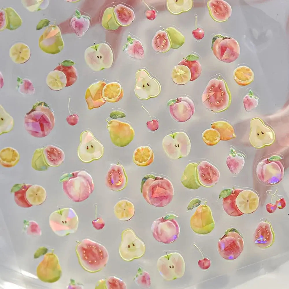 3D Fruit Nail Art Stickers – Summer Citrus Designs