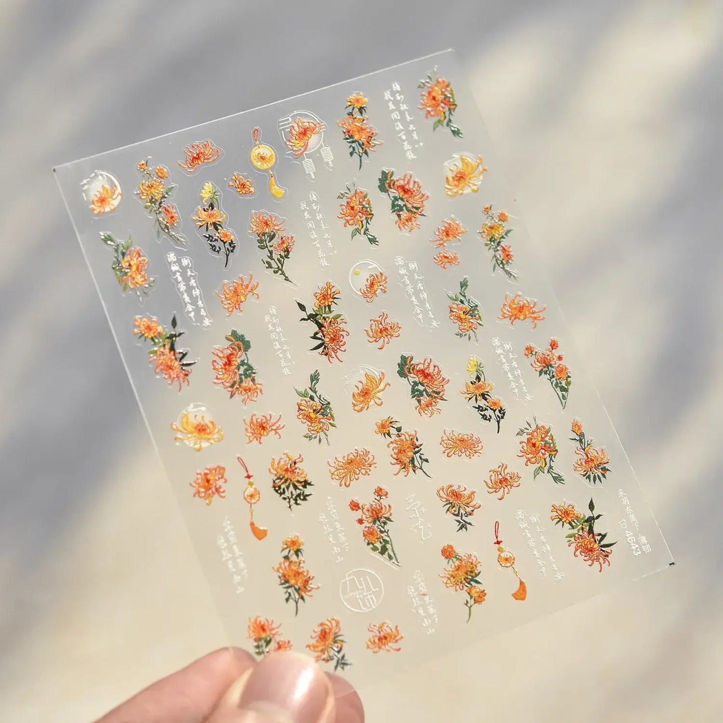 5D Flower Nail Art Stickers for DIY Manicure