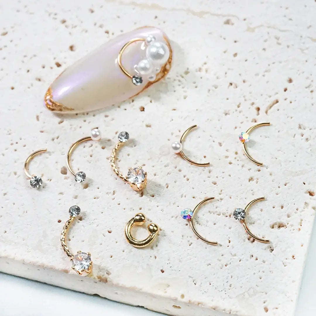 Nail Piercing Charms – Smiles Metal Alloy Rhinestones