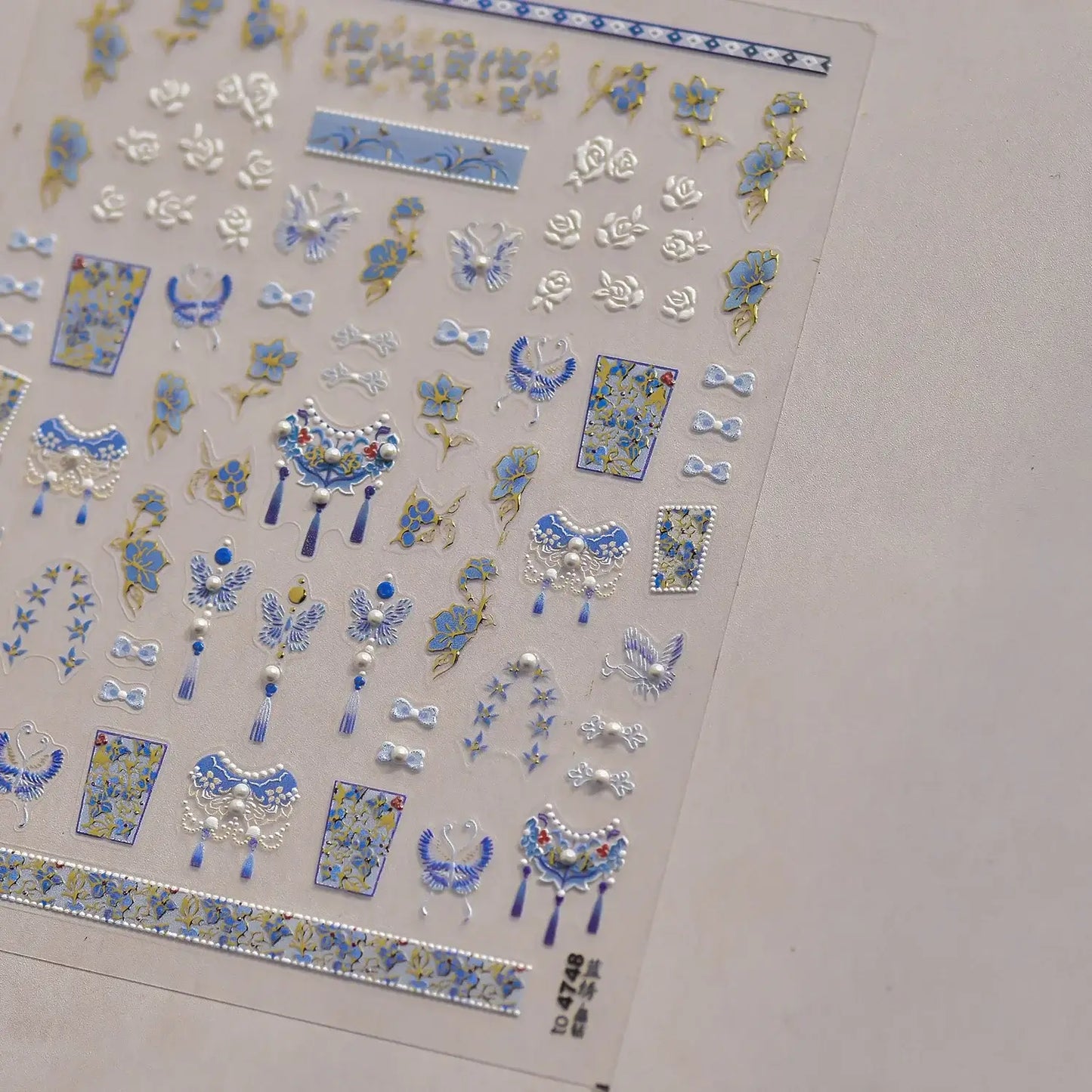 5D Flower Nail Art Stickers for DIY Manicure