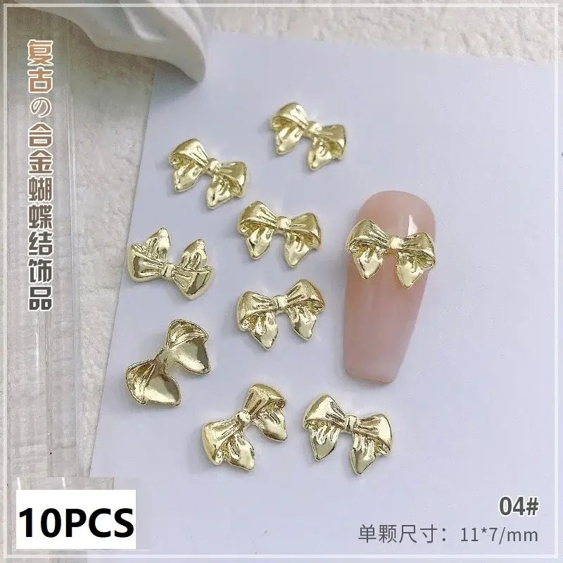 3D Luxury Ribbon Nail Charms – Elegant Bow Design