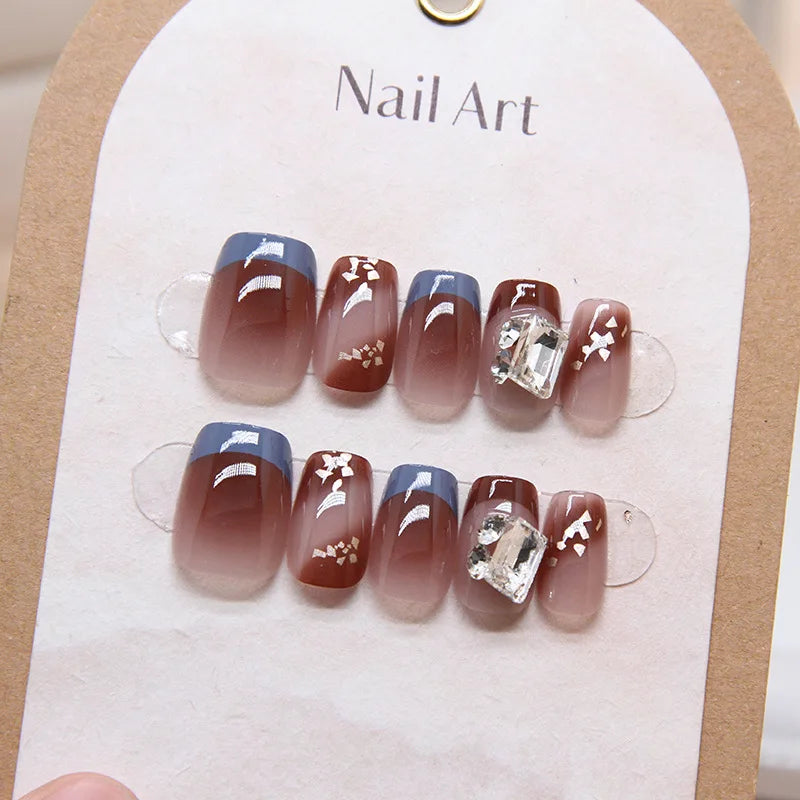 Handmade Press-On Nails – Premium Electroplated - 10 Pc. Set