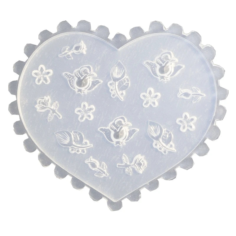 3D Silicone Nail Art Mold - Hearts, Bows, Flowers