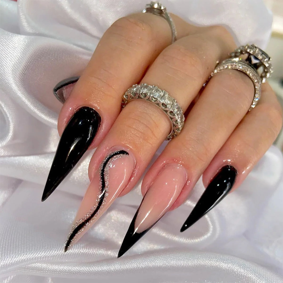 Halloween Press On Nails – Spooky Long Fake Nail Set