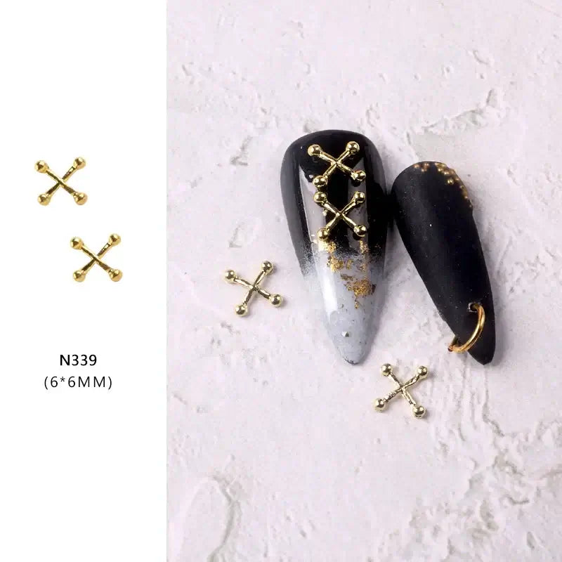 Punk Ox Nose Nail Charms – Manicure Stud Rings