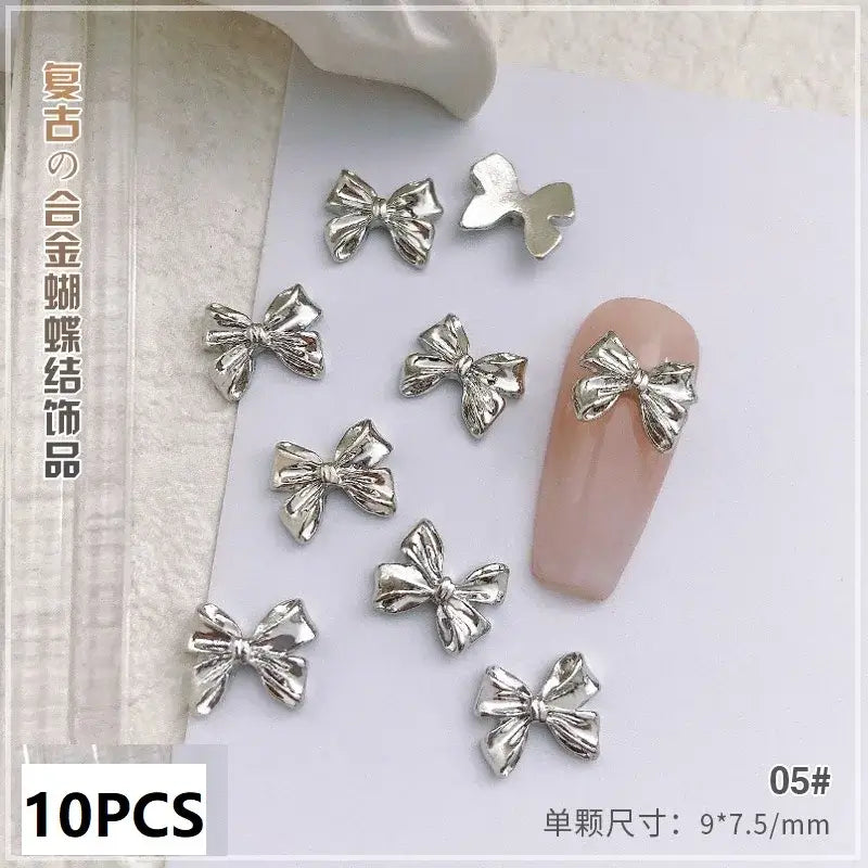 3D Luxury Ribbon Nail Charms – Elegant Bow Design
