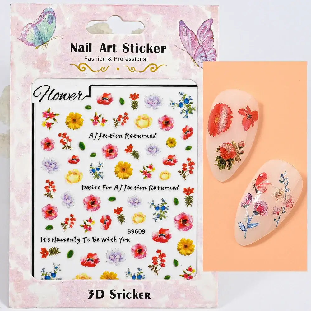 Daisy Flower Nail Stickers – Chic Elegant Summer Nails