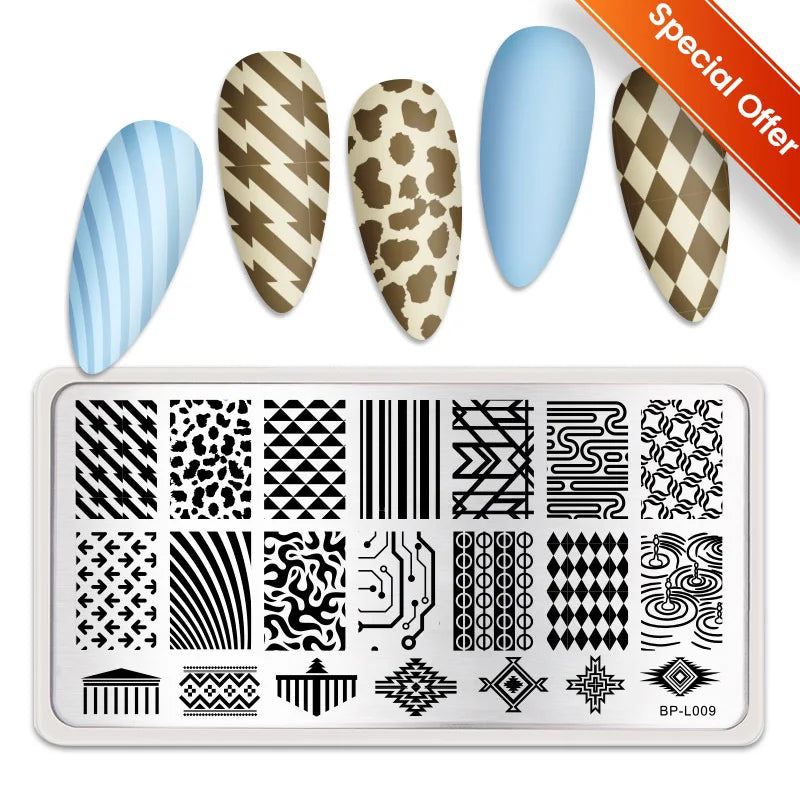 BORN PRETTY Nail Stamping Plates – Butterfly, Lace, Floral