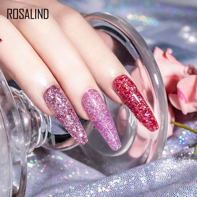 ROSALIND Glitter Poly Gel Nail Extension – 15ml