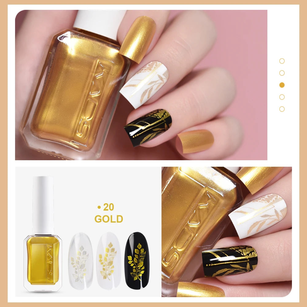 Nail Stamping Polish – Gold, Silver & Color Varnishes