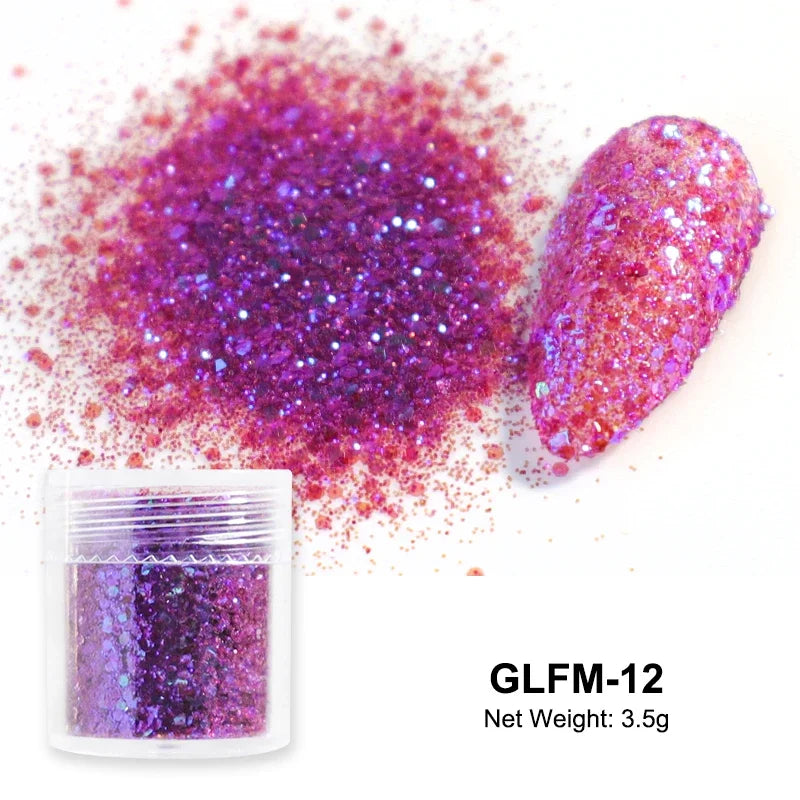 Neon Sugar Nail Glitter – Colorful Candy Coat Powder