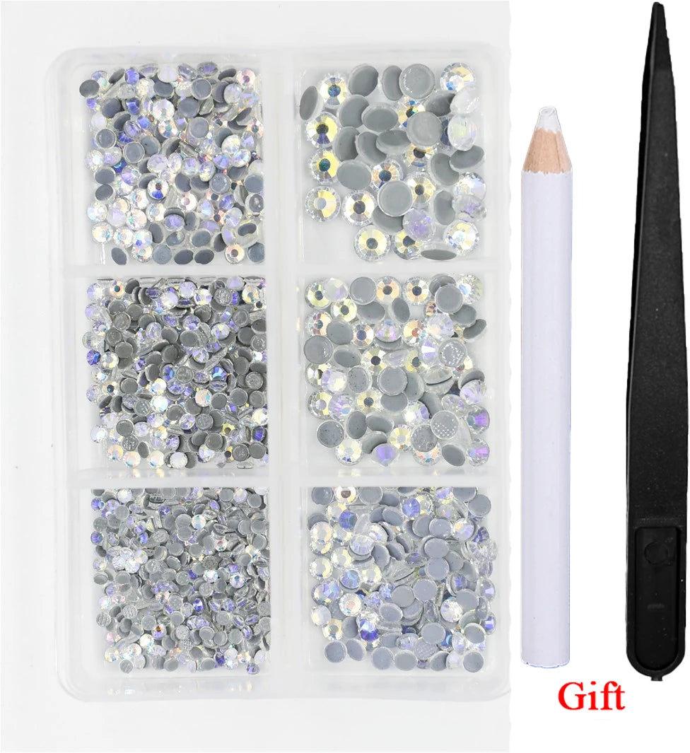 Opal Glass Crystal Rhinestones – 3D Nail Art Set