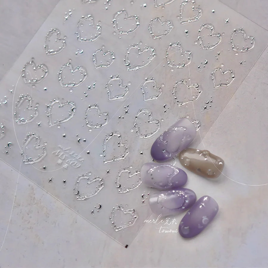 Elegant French Ice Crystal Jelly Nail Stickers