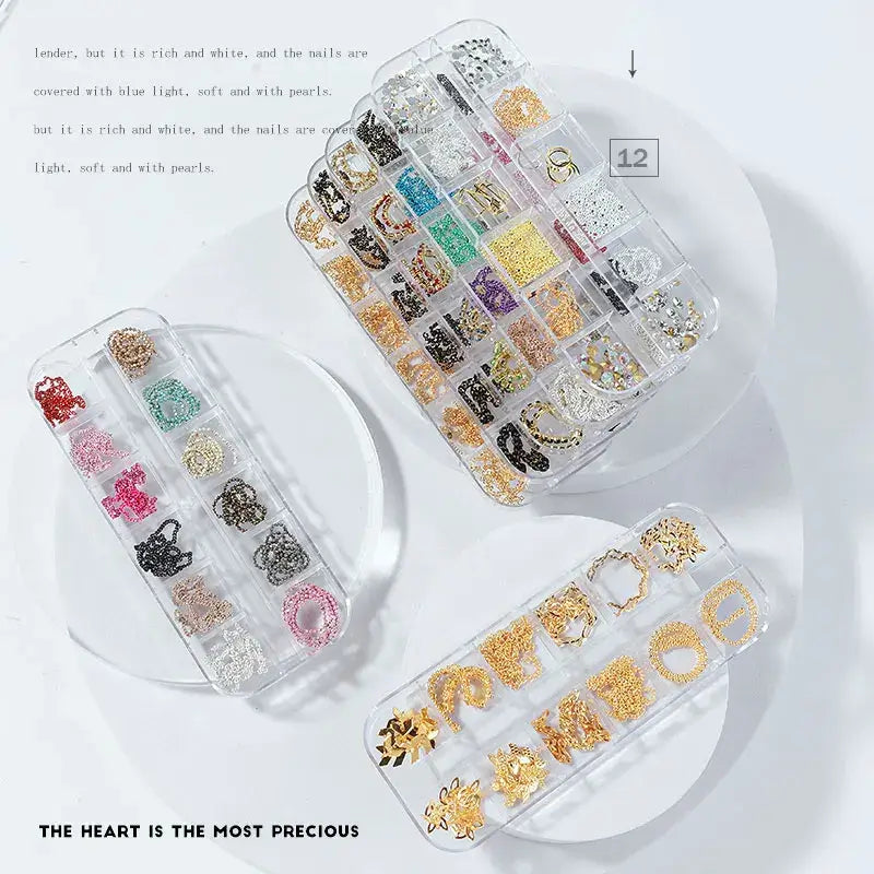 Mixed Style Nail Chain Jewelry – 3D Nail Art Chains