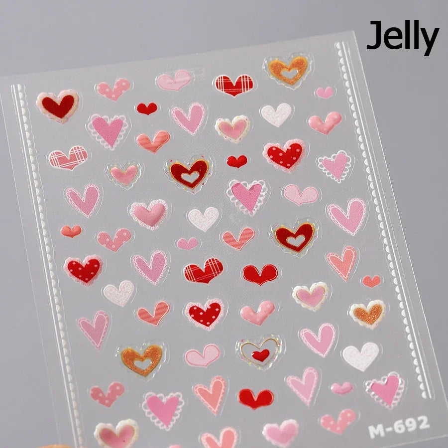 Elegant French Ice Crystal Jelly Nail Stickers