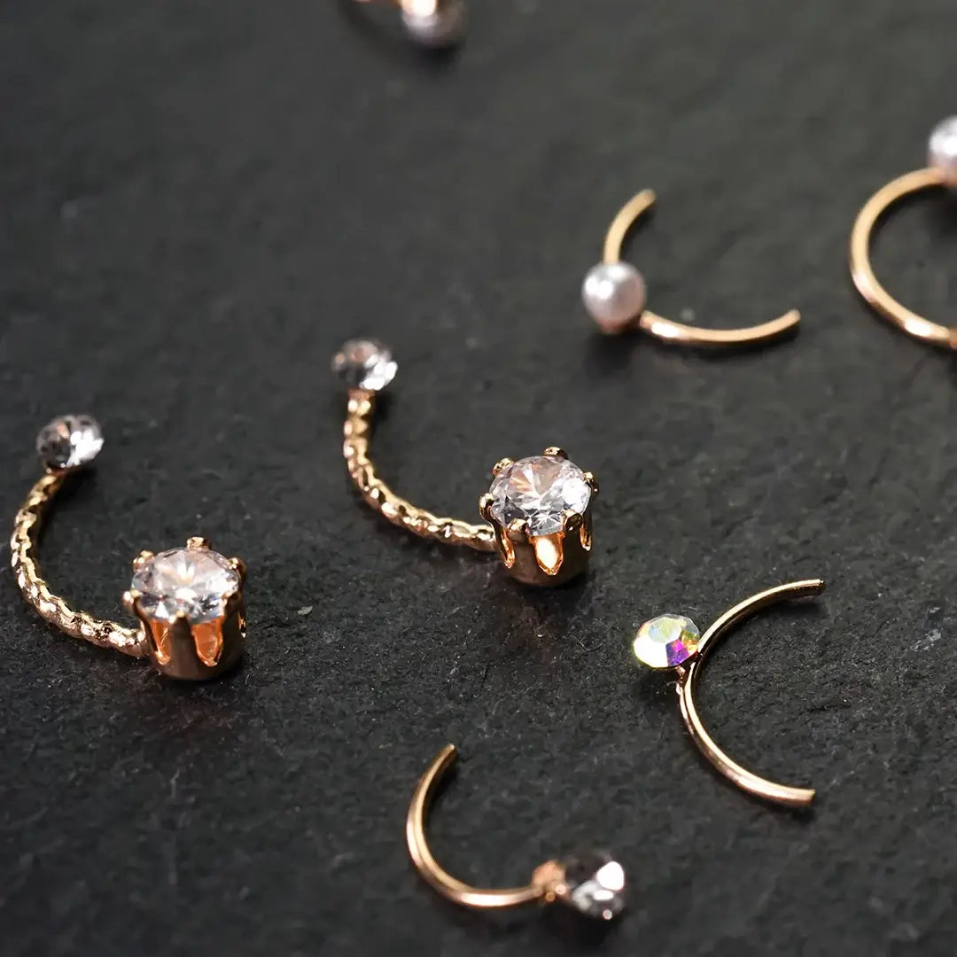 Nail Piercing Charms – Smiles Metal Alloy Rhinestones