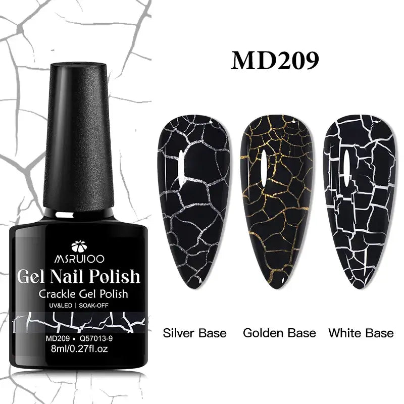 8ml Crackle Gel Nail Polish – UV/LED Soak Off Hybrid Varnish