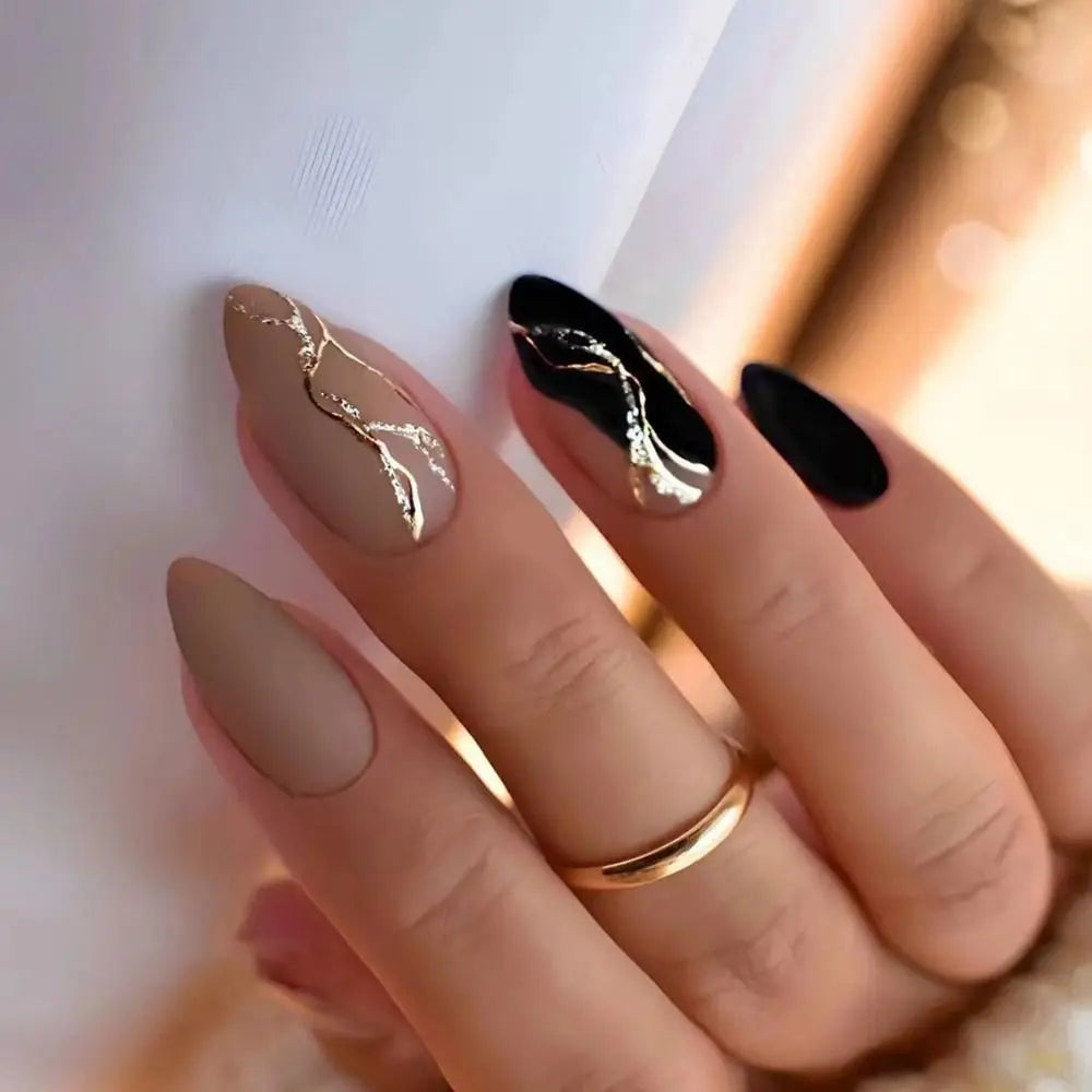 Almond Press-On Nails - Full Coverage (24 pcs)