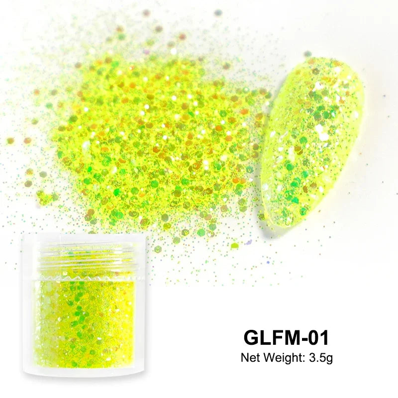 Neon Sugar Nail Glitter – Colorful Candy Coat Powder
