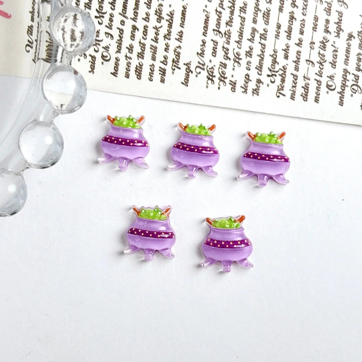 3D Halloween Resin Nail Charms – Ghost, Pumpkin, Cat, House