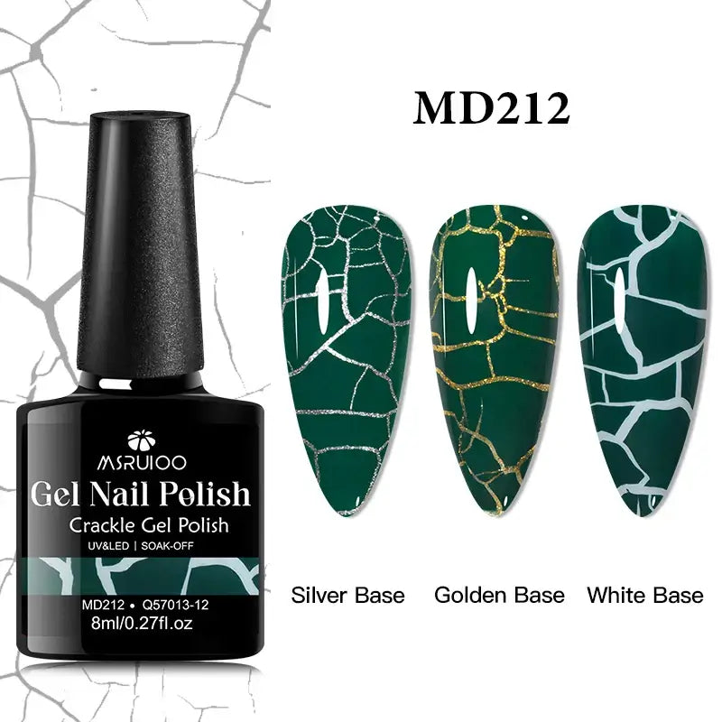 8ml Crackle Gel Nail Polish – UV/LED Soak Off Hybrid Varnish