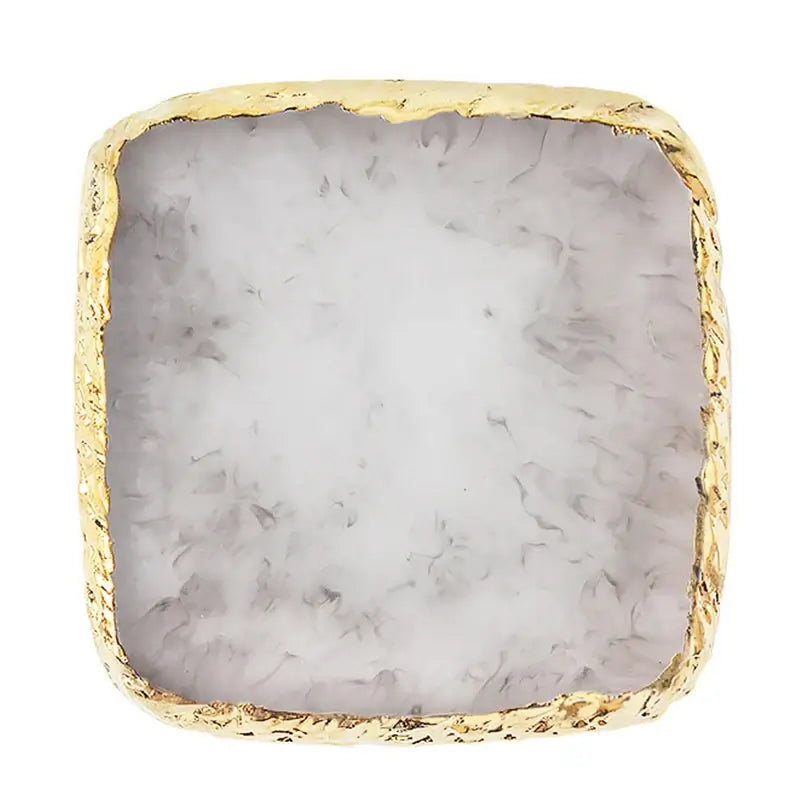 Nail Art Palette – Resin Agate Stone Mixing & Display Tool for Gel Polish