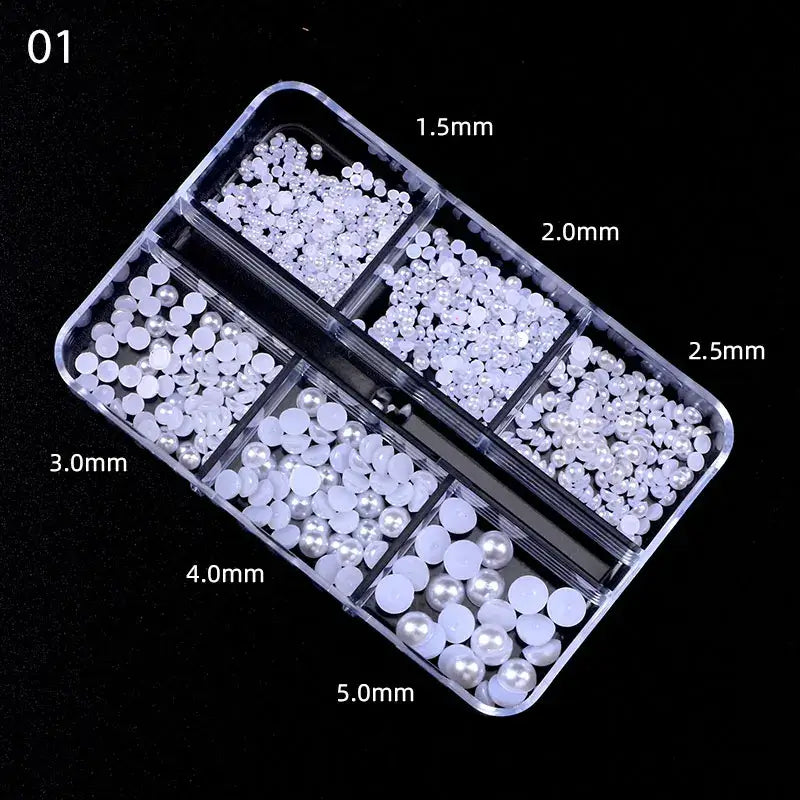 Caviar Beads Nail Jewels – Pearls & Rhinestones