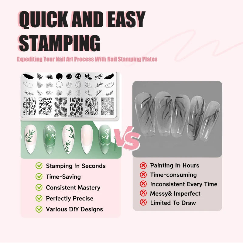 BORN PRETTY Nail Stamping Plates – Butterfly, Lace, Floral