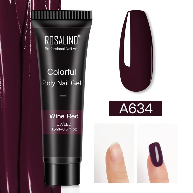 ROSALIND Glitter Poly Gel Nail Extension – 15ml