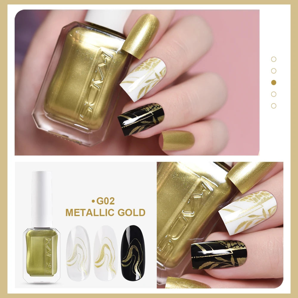 Nail Stamping Polish – Gold, Silver & Color Varnishes