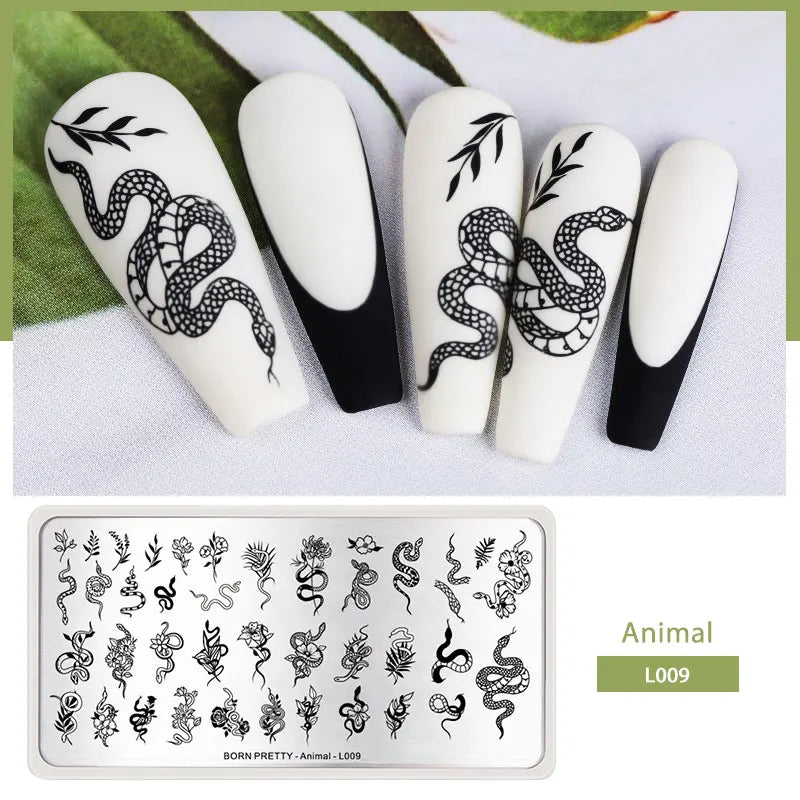 BORN PRETTY Nail Stamping Plates – Butterfly, Lace, Floral