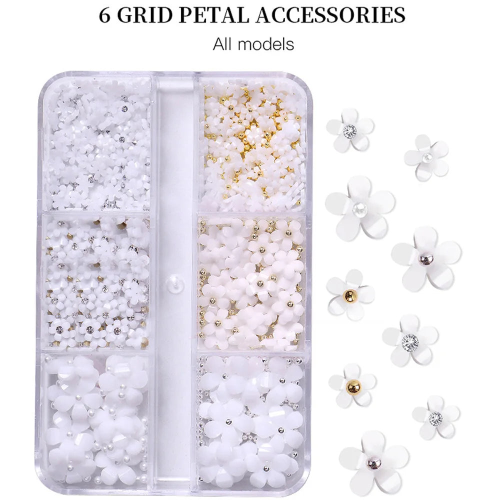 3D Resin Flower Nail Art – Macaron Mixed Accessories